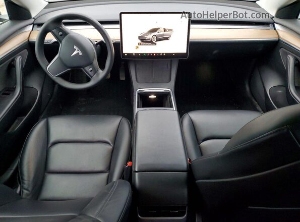 5YJ3E1EB2NF285811 2022 TESLA MODEL Серый Вид панели приборов