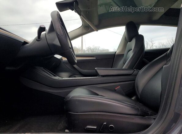 5YJ3E1EB2NF285811 2022 TESLA MODEL Серый Вид салона спереди