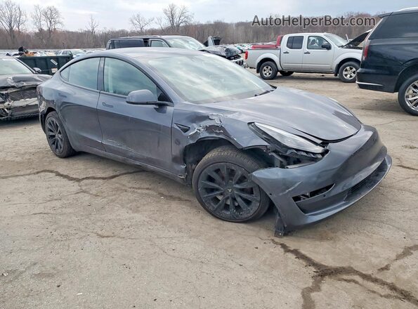 5YJ3E1EB2NF285811 2022 TESLA MODEL Серый Передняя правая четверть