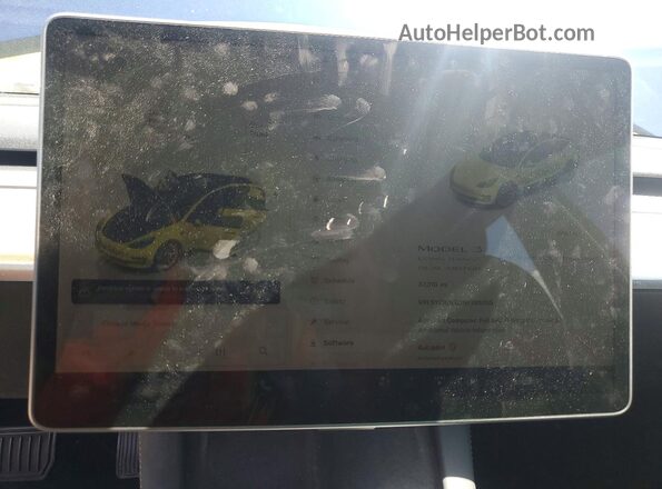 5YJ3E1EB2NF298705 2022 TESLA MODEL Blue Вид щитка приладів