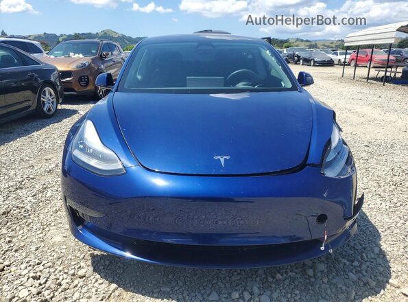 5YJ3E1EB2NF298705 2022 TESLA MODEL Blue Вид спереду