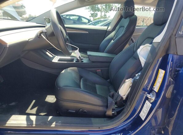 5YJ3E1EB2NF298705 2022 TESLA MODEL Blue Вид салону спереду