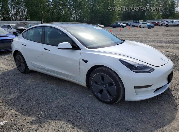 5YJ3E1EB2NF363147 2022 TESLA MODEL Белый Передняя правая четверть