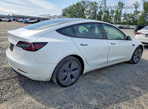 5YJ3E1EB2NF363147 2022 TESLA MODEL Белый Задняя правая четверть