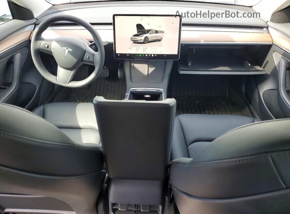5YJ3E1EB2NF363147 2022 TESLA MODEL Белый Вид панели приборов