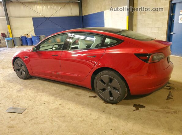 5YJ3E1EB2PF635912 2023 TESLA MODEL Красный Задняя левая четверть