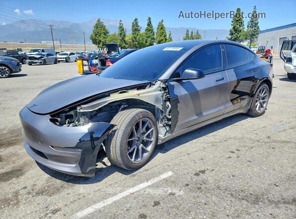 5YJ3E1EB3MF074034 2021 TESLA MODEL Угольный Передняя левая четверть