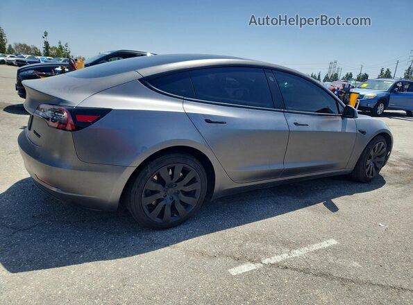 5YJ3E1EB3MF074034 2021 TESLA MODEL Угольный Задняя правая четверть