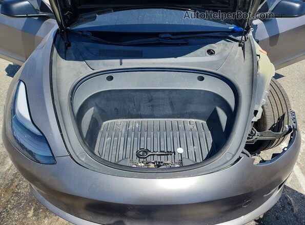 5YJ3E1EB3MF074034 2021 TESLA MODEL Угольный Вид задней части салона