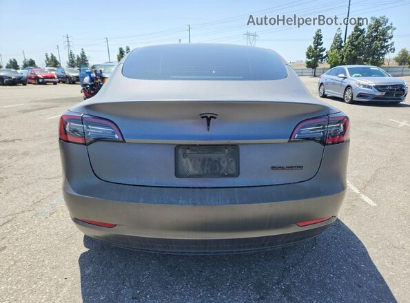 5YJ3E1EB3MF074034 2021 TESLA MODEL Угольный Вид сзади
