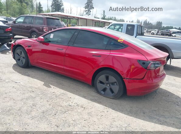 5YJ3E1EB3NF273375 2022 TESLA MODEL 3 Red Tył lewy