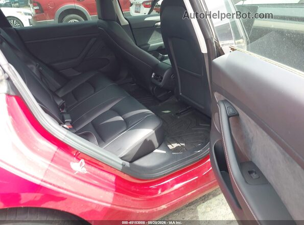 5YJ3E1EB3NF273375 2022 TESLA MODEL 3 Red Widok naklejki z numerem VIN