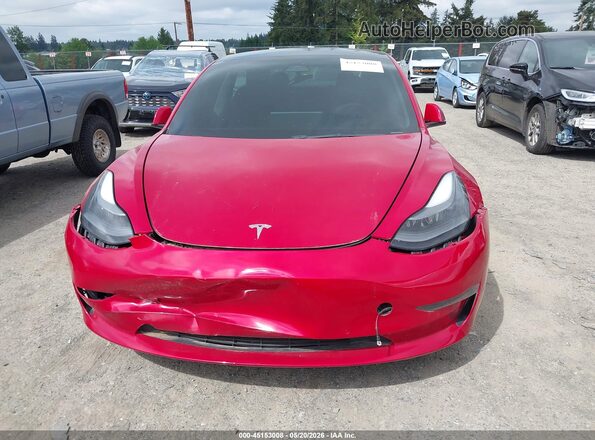 5YJ3E1EB3NF273375 2022 TESLA MODEL 3 Red Widok deski rozdzielczej