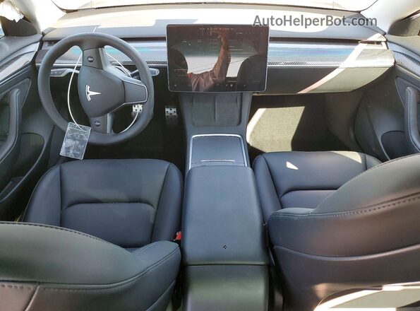 5YJ3E1EB3NF299393 2022 TESLA MODEL Charcoal Вид панелі приладів