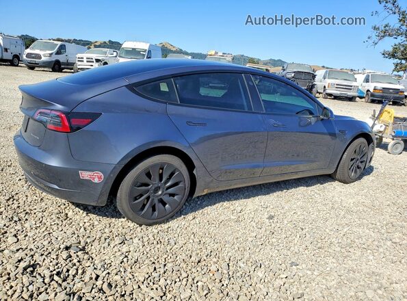 5YJ3E1EB3NF299393 2022 TESLA MODEL Charcoal Задня права чверть