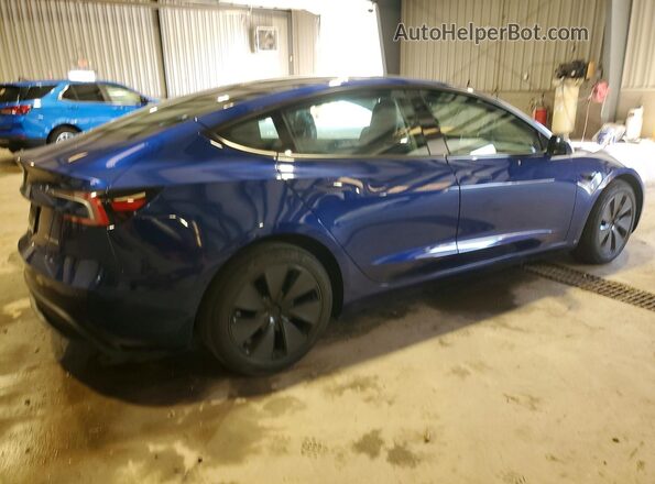 5YJ3E1EB3SF937203 2025 TESLA MODEL Синий Задняя правая четверть