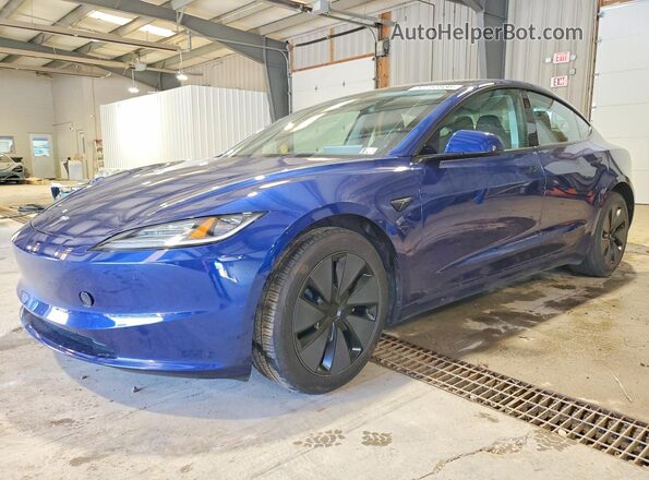 5YJ3E1EB3SF937203 2025 TESLA MODEL Синий Передняя левая четверть