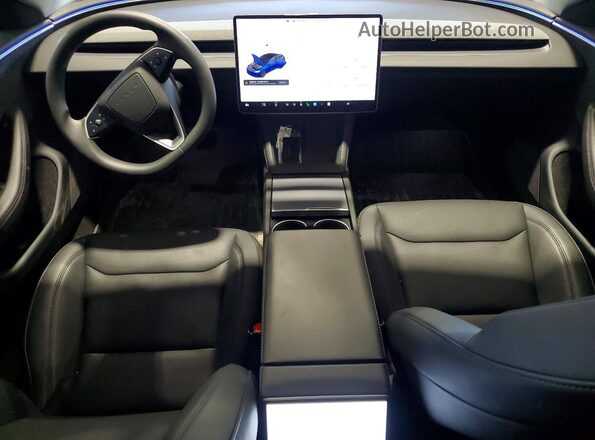 5YJ3E1EB3SF937203 2025 TESLA MODEL Синий Вид панели приборов