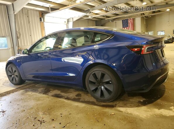 5YJ3E1EB3SF937203 2025 TESLA MODEL Синий Задняя левая четверть