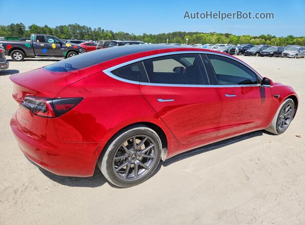 5YJ3E1EB4JF114777 2018 TESLA MODEL Красный Задняя правая четверть