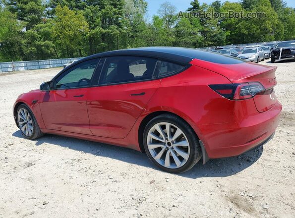 5YJ3E1EB4JF146256 2018 TESLA MODEL Красный Задняя левая четверть