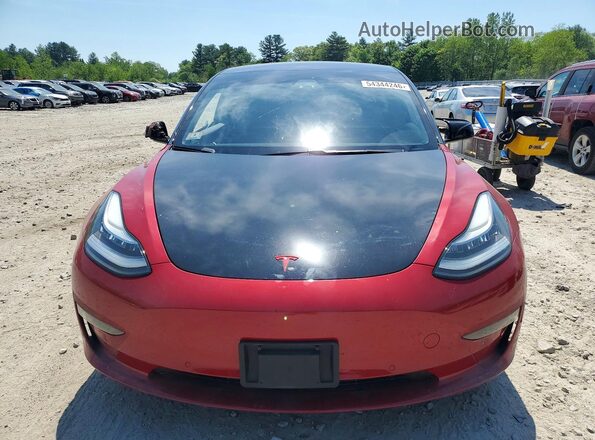 5YJ3E1EB4JF146256 2018 TESLA MODEL Красный Вид спереди