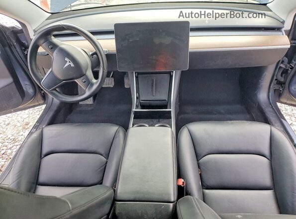 5YJ3E1EB4KF209972 2019 TESLA MODEL Серый Вид панели приборов