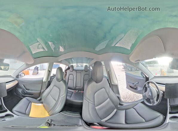 5YJ3E1EB4KF209972 2019 TESLA MODEL Серый Панорамный вид салона 360°