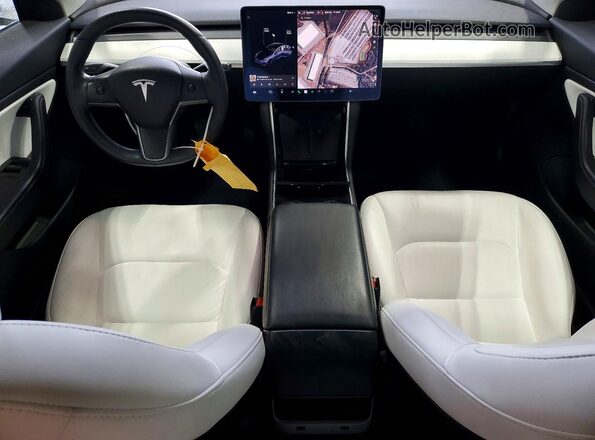 5YJ3E1EB4KF421383 2019 TESLA MODEL Серый Вид панели приборов