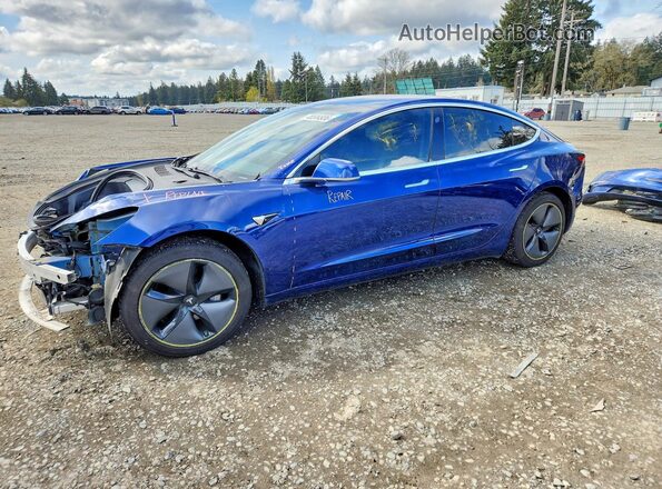 5YJ3E1EB4LF636067 2020 TESLA MODEL Синий Передняя левая четверть