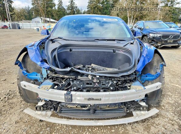 5YJ3E1EB4LF636067 2020 TESLA MODEL Синий Вид спереди