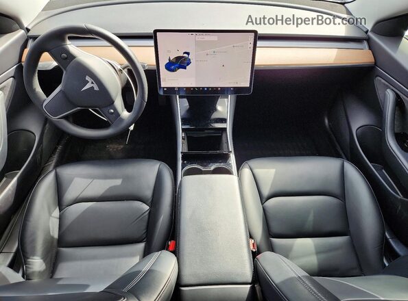 5YJ3E1EB4LF636067 2020 TESLA MODEL Синий Вид панели приборов