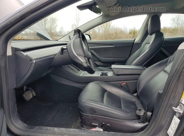 5YJ3E1EB4NF261025 2022 TESLA MODEL Gray Widok wnętrza z przodu