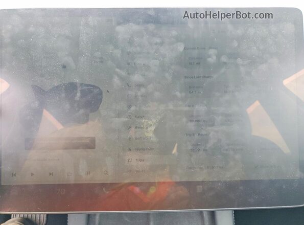 5YJ3E1EB4NF261025 2022 TESLA MODEL Gray Widok zestawu wskaźników