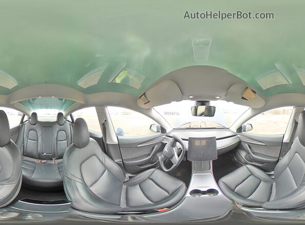 5YJ3E1EB4NF261025 2022 TESLA MODEL Gray Widok wnętrza 360 stopni