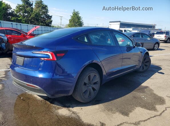 5YJ3E1EB4TF151864 2026 TESLA MODEL Синий Задняя правая четверть