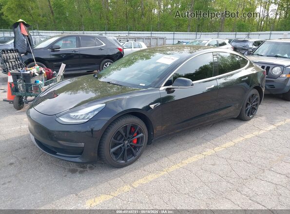 5YJ3E1EB5JF069655 2018 TESLA MODEL 3 Черный Передняя левая четверть