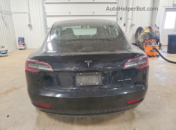 5YJ3E1EB5KF385669 2019 TESLA MODEL Black Widok z tyłu
