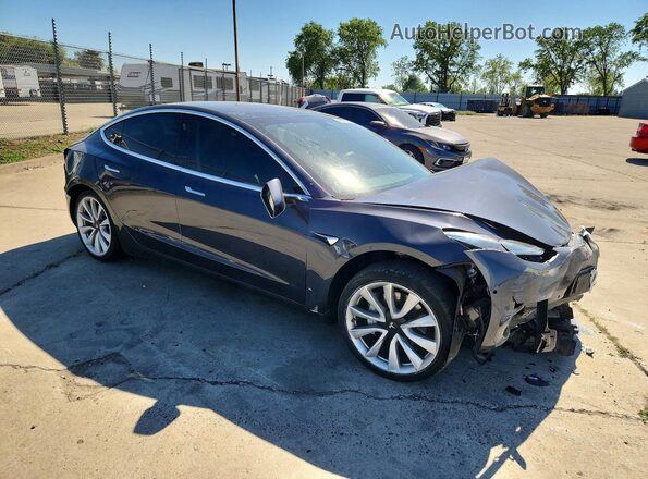 5YJ3E1EB5KF469281 2019 TESLA MODEL Угольный Передняя правая четверть