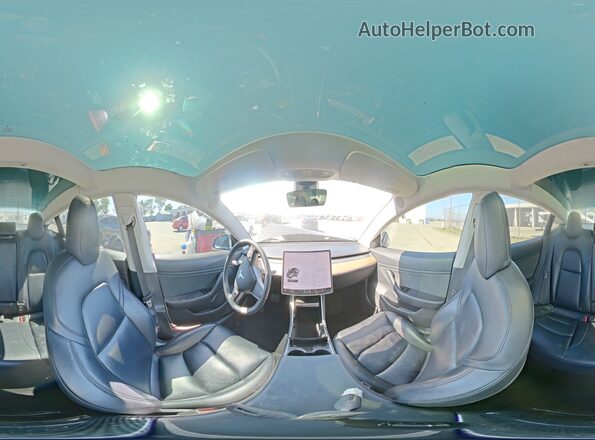 5YJ3E1EB5KF469281 2019 TESLA MODEL Угольный Панорамный вид салона 360°