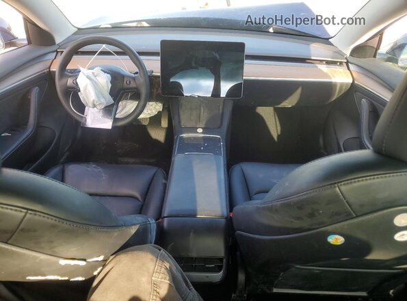 5YJ3E1EB5MF064735 2021 TESLA MODEL Blue Vista del salpicadero