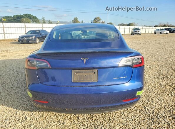 5YJ3E1EB5MF064735 2021 TESLA MODEL Blue Vista trasera