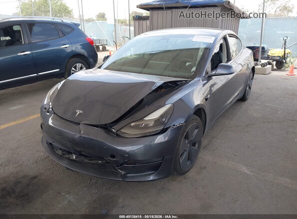 5YJ3E1EB5MF099856 2021 TESLA MODEL 3 Синий Передняя левая четверть