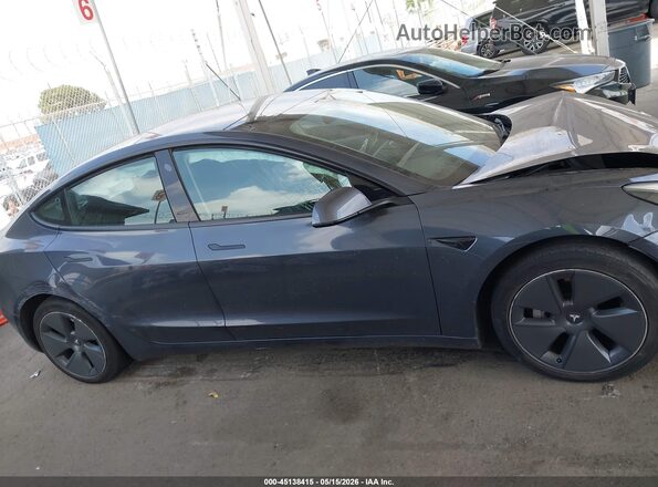 5YJ3E1EB5MF099856 2021 TESLA MODEL 3 Синий Вид щитка приборов