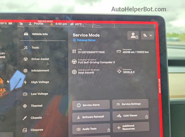 5YJ3E1EB5NF117595 2022 TESLA MODEL Белый Вид щитка приборов
