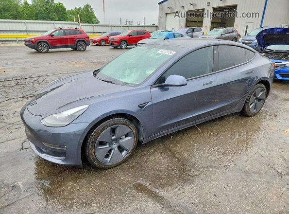 5YJ3E1EB5NF123767 2022 TESLA MODEL Charcoal Front left