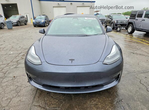 5YJ3E1EB5NF123767 2022 TESLA MODEL Charcoal Front view