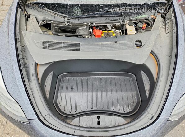 5YJ3E1EB5NF123767 2022 TESLA MODEL Charcoal Rear interior view