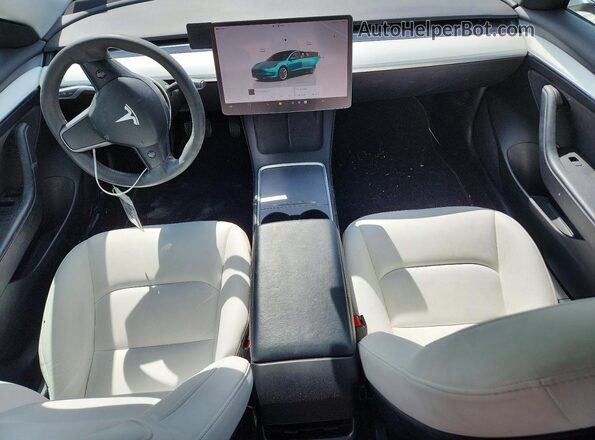 5YJ3E1EB5NF197027 2022 TESLA MODEL White Вид панелі приладів