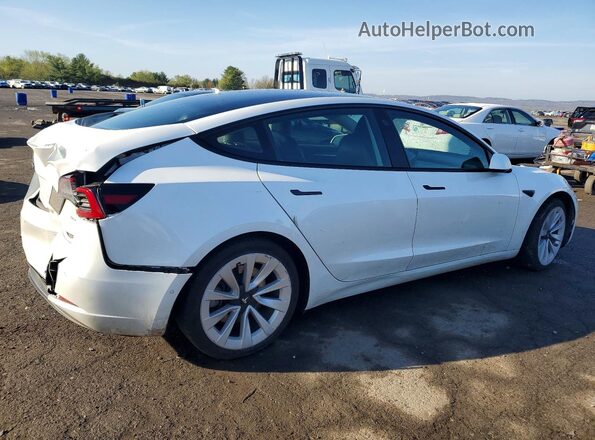 5YJ3E1EB5NF227076 2022 TESLA MODEL Белый Задняя правая четверть